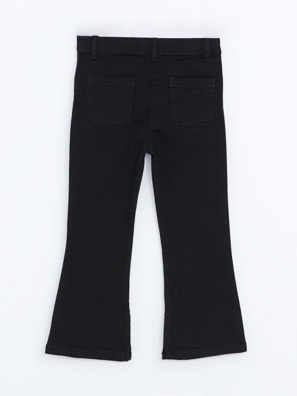 LCW Kids Black Elastic Waist Girls' Jean Pants