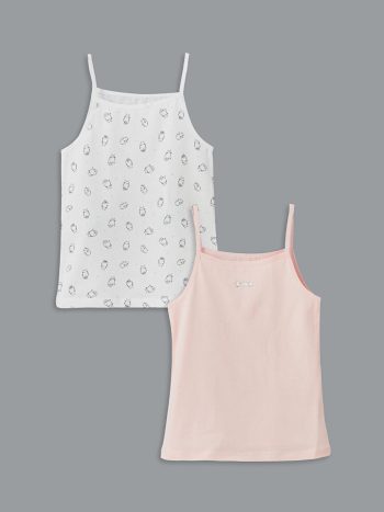 Square Neck Girls' Tank Top Set