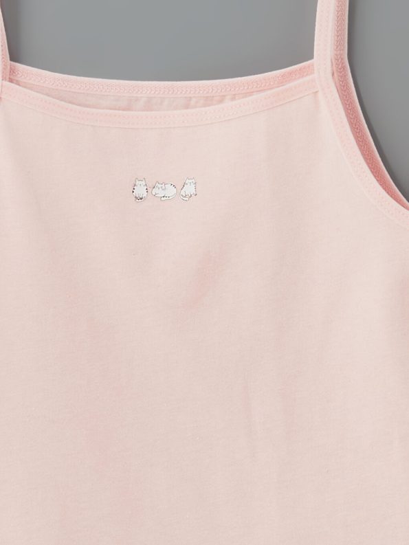 Square Neck Girls' Tank Top Set