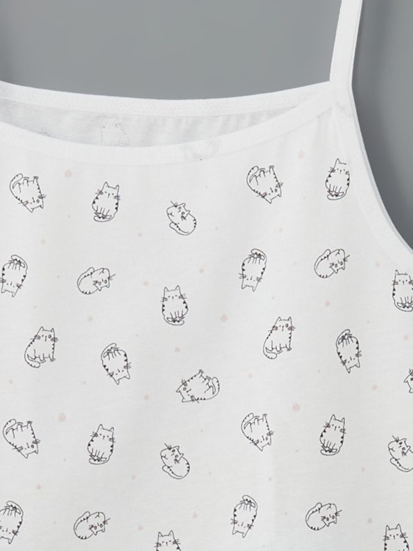 Square Neck Girls' Tank Top Set