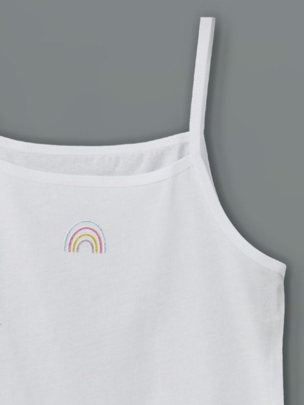 Square Neck Girls' Tank Top Set
