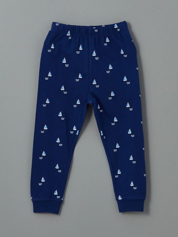 LCW Baby Ecru Printed Boys Pajama Set