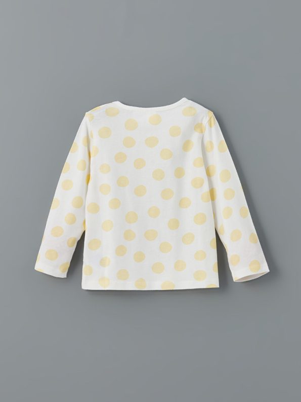 LCW Baby Cream Tweety Printed Girls Pajama Set