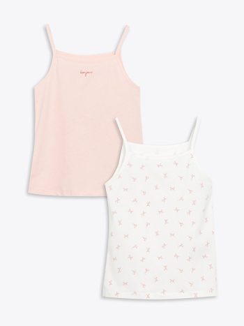 Square Neck Girl's Tank Top Set of 2