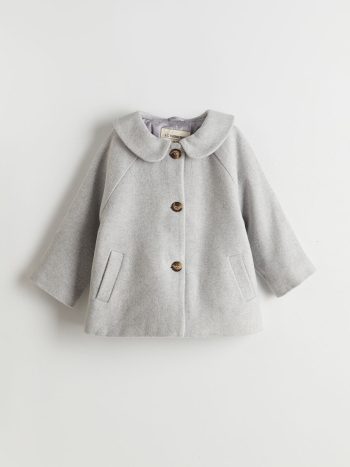 LCW Kids Grey Baby Collar Fleece Coat for Girls