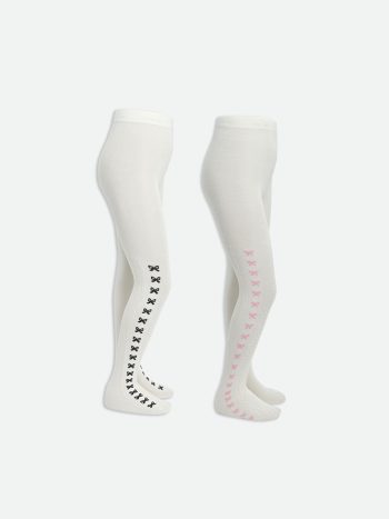 Basic Girls' Thin Tights 2-Pack