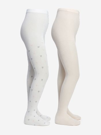 Basic Girls' Tights 2-Pack