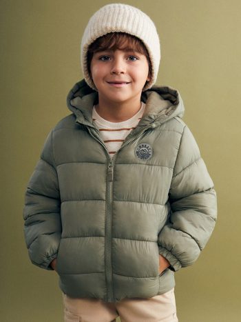 LCW Kids Haki Hooded Boys Puffer Jacket