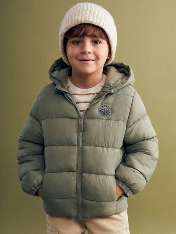 LCW Kids Haki Hooded Boys Puffer Jacket