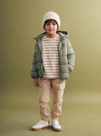 LCW Kids Haki Hooded Boys Puffer Jacket
