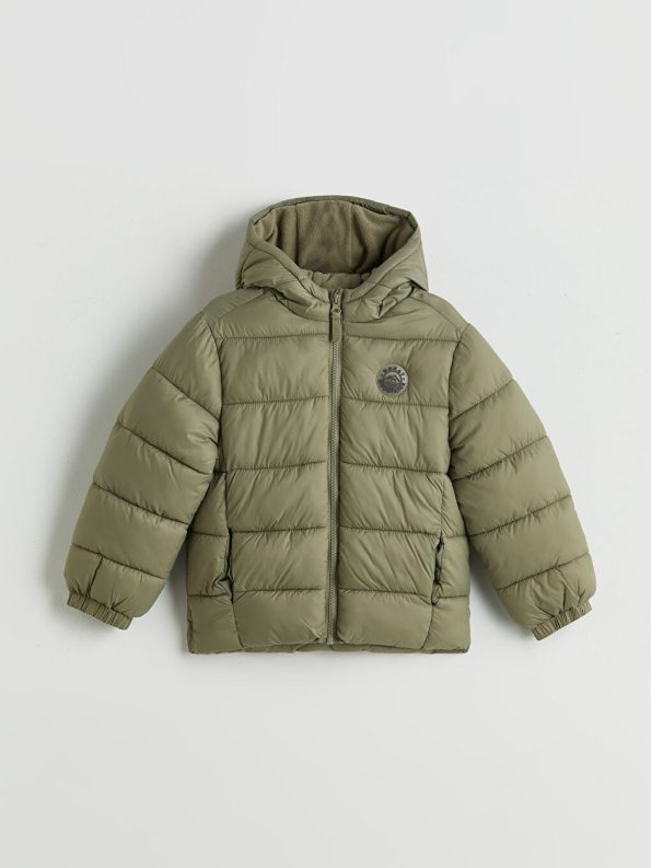 LCW Kids Haki Hooded Boys Puffer Jacket