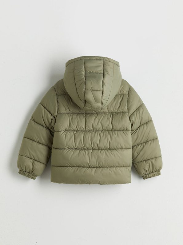 LCW Kids Haki Hooded Boys Puffer Jacket