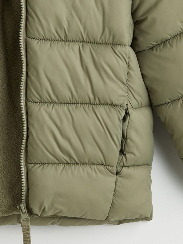 LCW Kids Haki Hooded Boys Puffer Jacket
