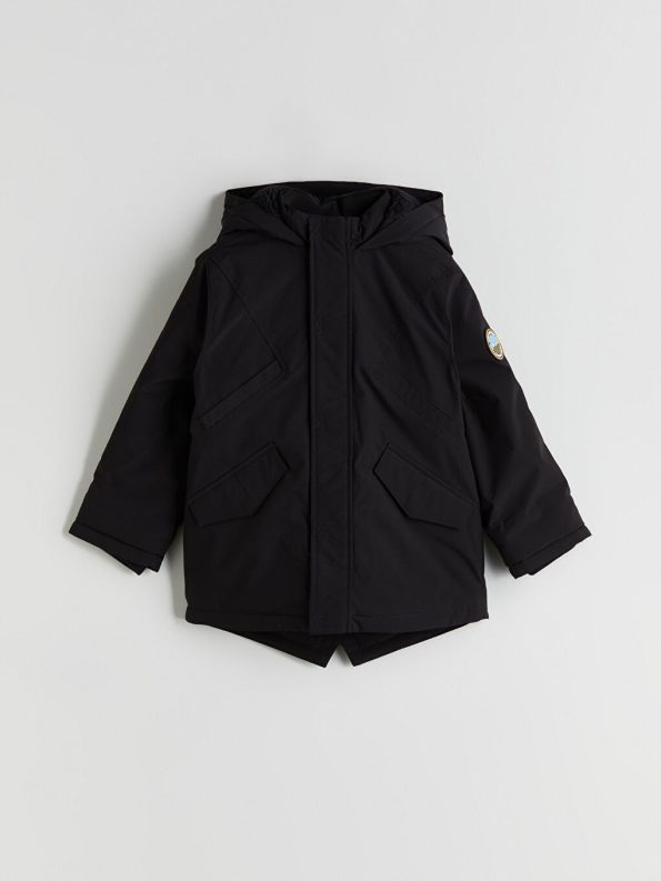 LCW Kids Black Hooded Lined Boys Jacket
