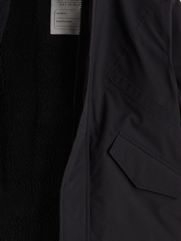 LCW Kids Black Hooded Lined Boys Jacket