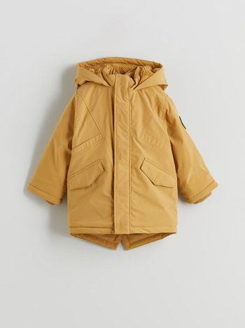 LCW Kids Beige Hooded Lined Boys Jacket