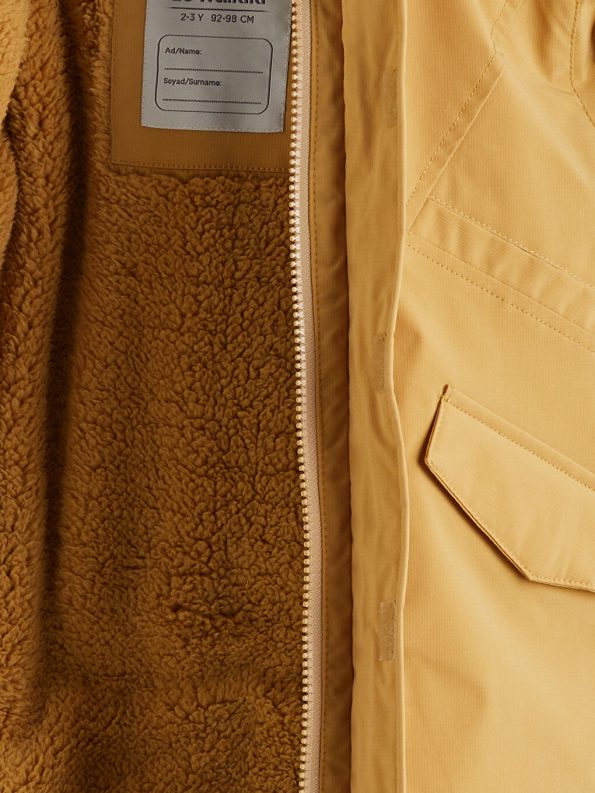 LCW Kids Beige Hooded Lined Boys Jacket