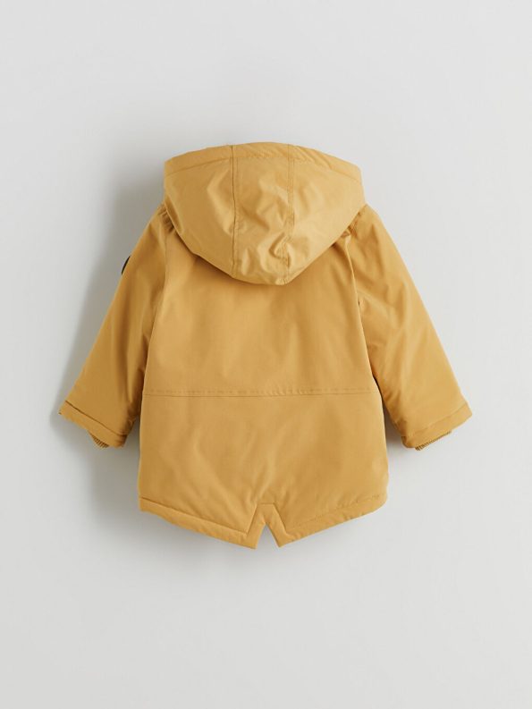 LCW Kids Beige Hooded Lined Boys Jacket