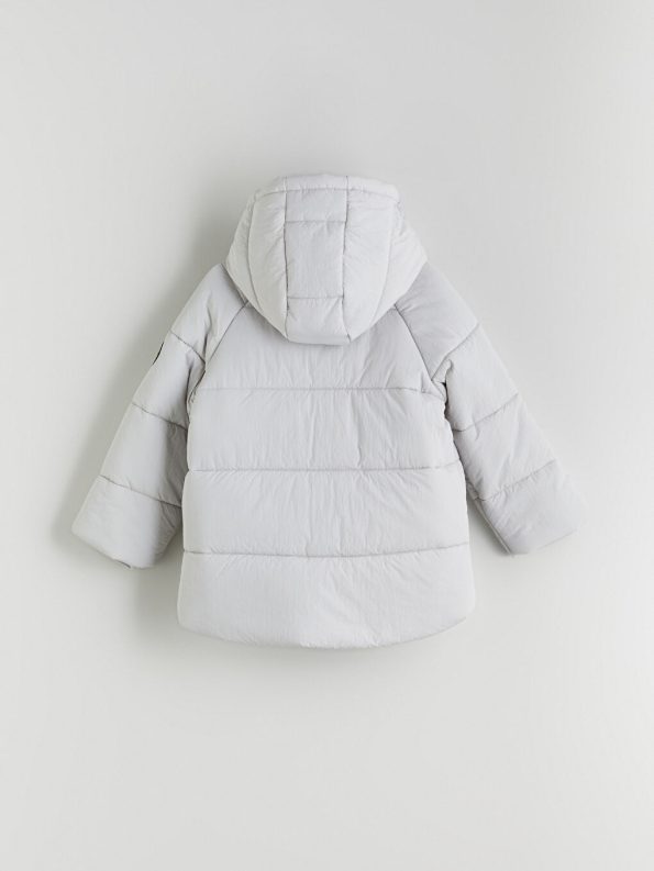 LCW Kids Grey Hooded Lined Boys Jacket