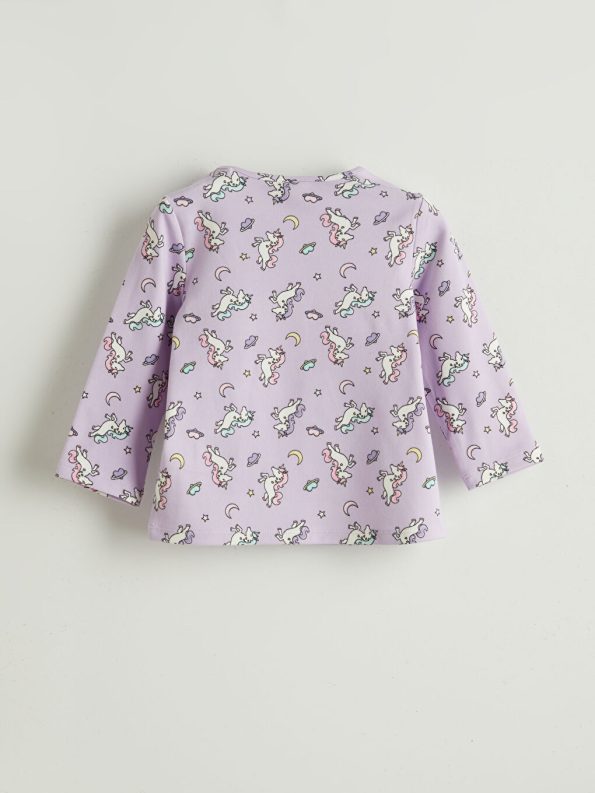 LC WAIKIKI Purple Patterned Girls' Pajama Set
