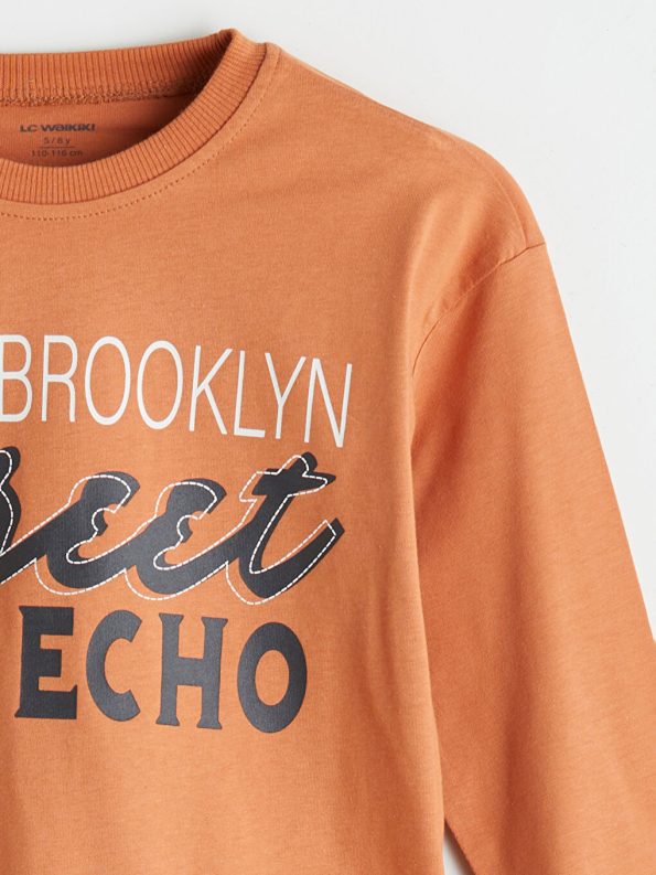 LCW Kids Orange Crew Neck Boys T-Shirt Set of 3