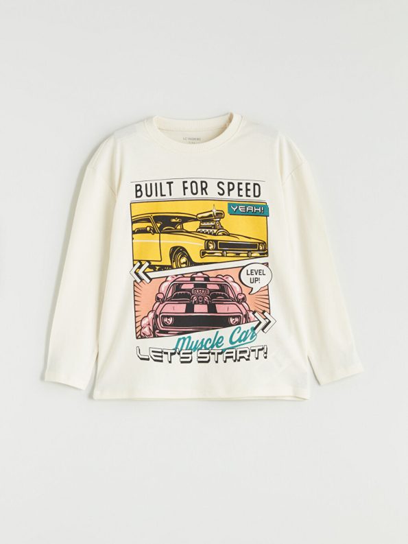 Boys' Printed Crew Neck Sweatshirt