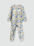 LCW Kids Grey Printed Boys Pajama Set