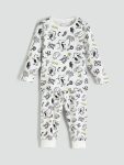 LCW Kids Cream Crew Neck Boys Pajama Set