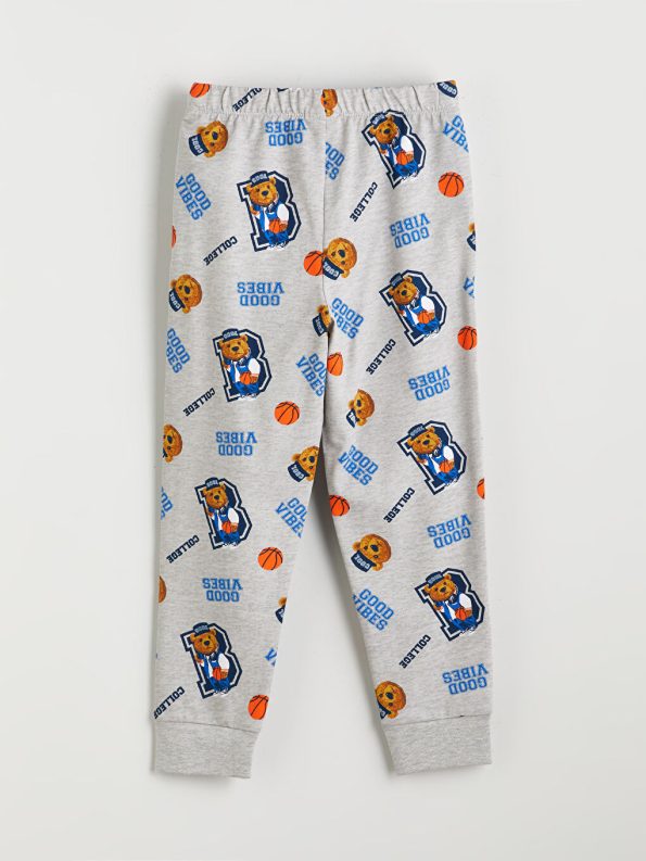 LCW Kids Blue Bear Print Boys' Pajama Set