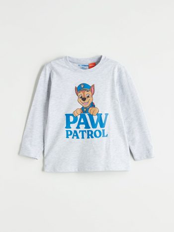 LCW Kids Grey Crew Neck Paw Patrol Printed Boys Pajama Set