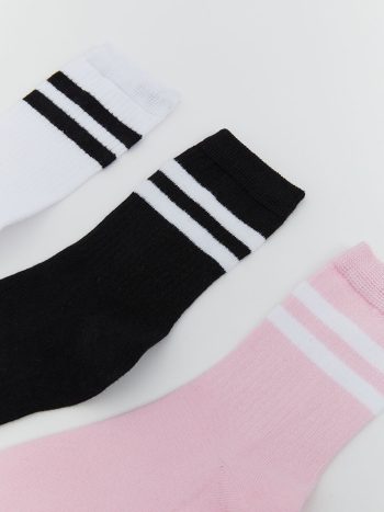 Patterned Girls' Ankle Socks Set of 5