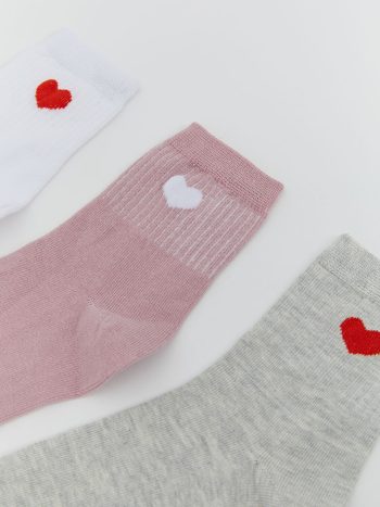 Striped Girls' Ankle Socks Set of 5