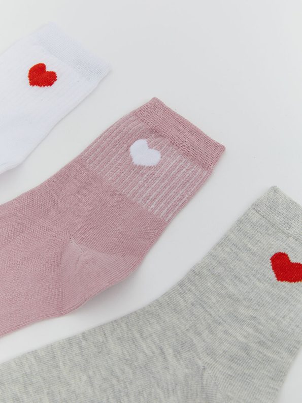 Striped Girls' Ankle Socks Set of 5