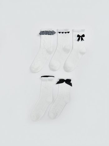 Kuromi Patterned Girls Knee-High Socks 2-Pack