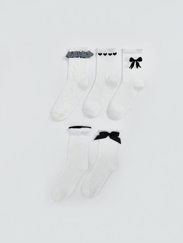 Kuromi Patterned Girls Knee-High Socks 2-Pack
