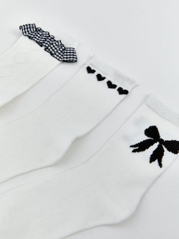 Kuromi Patterned Girls Knee-High Socks 2-Pack