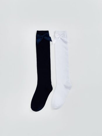 Basic Knee-High Socks for Girls - Set of 2