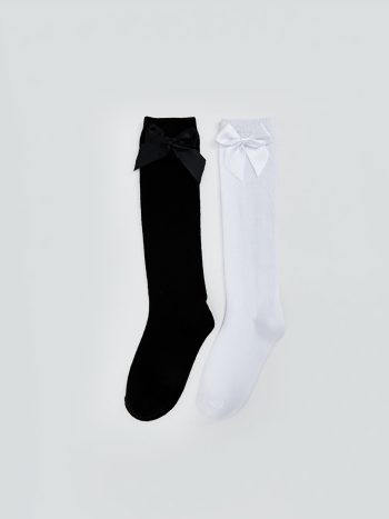 Patterned Girls' Tights 2-Pack