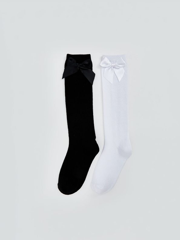 Patterned Girls' Tights 2-Pack