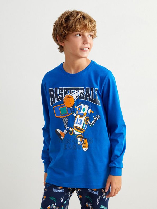 LCW DREAM Blue Printed Boys Pajama Set