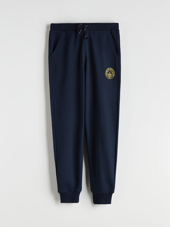 LCW Kids Navy Blue Hooded Fenerbahçe Printed Boys Sweatshirt and Pants Set