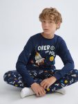 LCW Kids Navy Space Print Boys Pajama Set