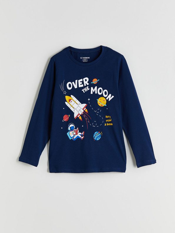 LCW Kids Navy Space Print Boys Pajama Set