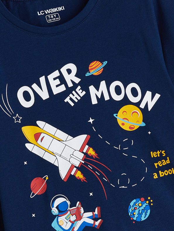 LCW Kids Navy Space Print Boys Pajama Set