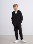 LCW Kids Black Hooded Boys Tracksuit