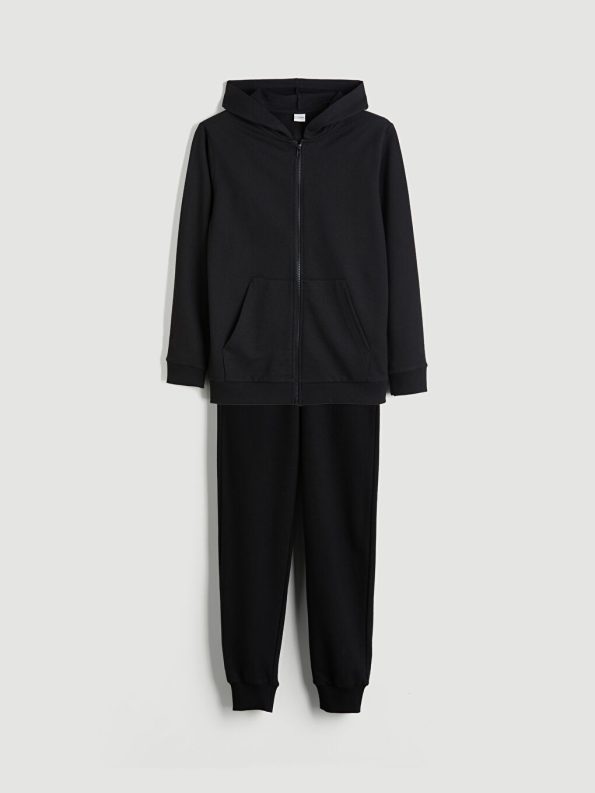 LCW Kids Black Hooded Boys Tracksuit