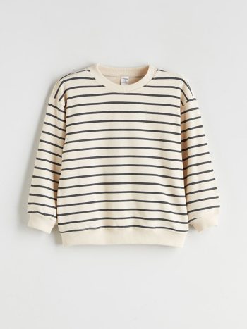 LCW Kids Beige Crew Neck Boys' Outfit