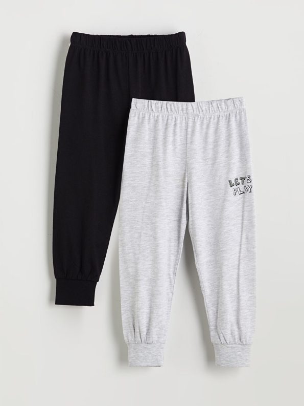 LCW Kids Gray Elastic Waist Boys Pajama Bottoms 2-Pack
