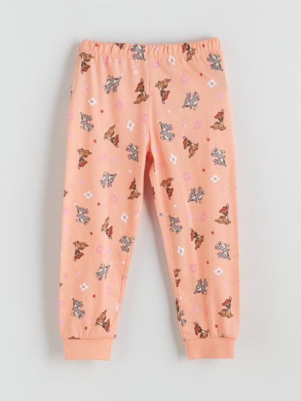 LCW Kids Pink Bambi Printed Girls Pajama Set