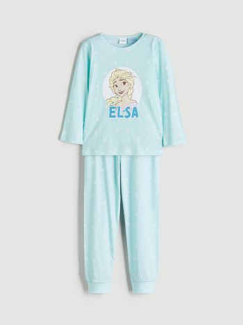 LCW Kids Blue Elsa Print Girls Pajama Set
